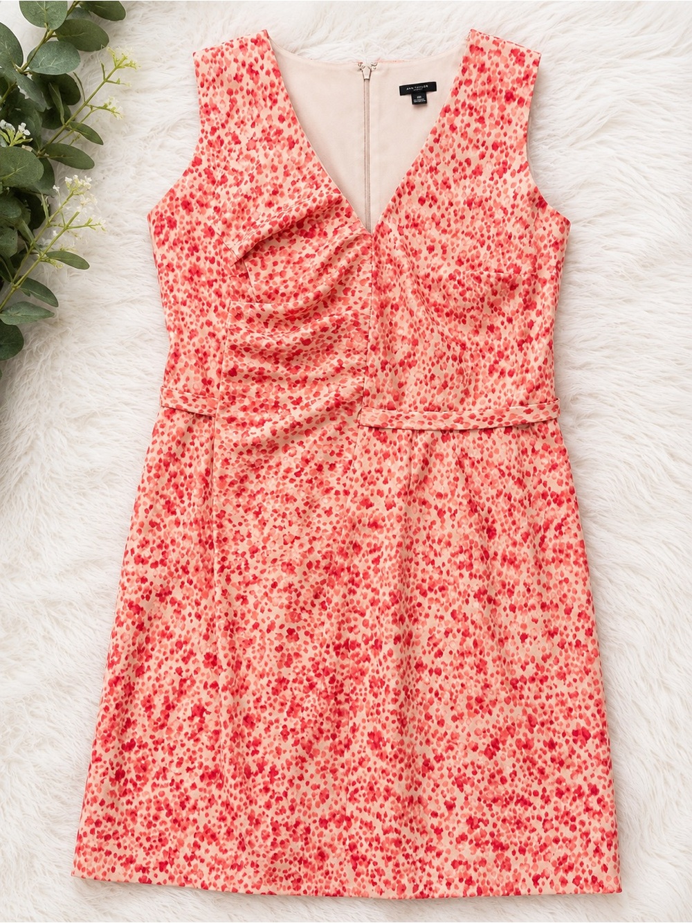Ann Taylor Petites One-Shoulder Ruffle Sheath Dress | Size 10P